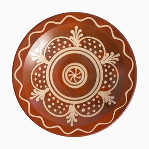 Brown and Cream White Stoneware Bowl by Andersson & Johansson for Höganäs, 1920s
