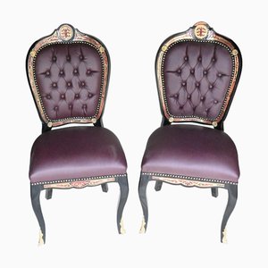 Set di sedie Boulle Luigi XVI con accento intarsiato