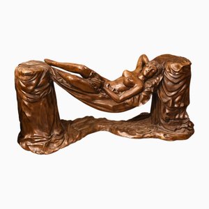 After Canova, Statue de la Belle au Bois Dormant, Italie, 1920s, Bronze