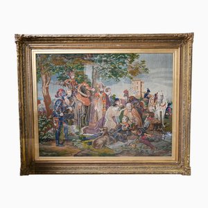 After Hartwich, Scotland Mourning, 1860, Needlepoint Tapestry