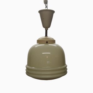 Lampe à Suspension Mid-Century Vintage en Verre, 1950s