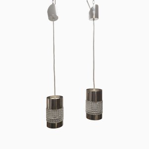 Vintage Space Age Pendant Lamps, 1970s, Set of 2