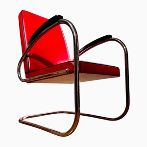 Tedesco Bauhaus Modern Mod. Sedia cantilever Rs7 in acciaio tubolare di Mauser Werke, Germania, 1935