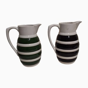Vintage Art Deco Jugs by Carstens Gräfenroda, 1920s, Set of 2