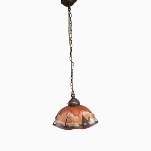 Lampe à Suspension Art Déco Vintage, 1920s