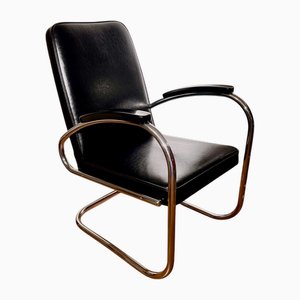 Bauhaus Modern Mod. Rs7 Freischwinger aus Stahlrohr von Mauser Werke, Deutschland, 1935