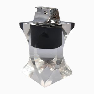 Briquet de Table Eei Moderne en Métal et Verre Acrylique, 1980s