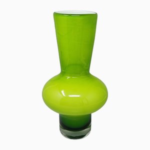 Vase Vert Vintage par Ind. Vetraria Valdarnese, Italie, 1970s