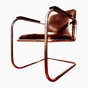 Model RS7 Chrome-Plated Steel Tube Cantilever Armchair by Heinz and Bodo Rasch for Mauser Werke Waldeck, Germany, 1932