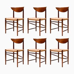 Model 316 Chairs by Peter Hvidt & Orla Mølgaard-Nielsen, 1970s, Set of 6