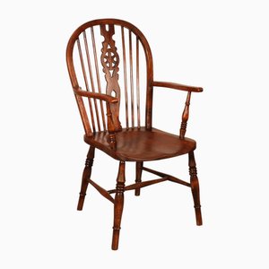Poltrona Windsor in castagno, XIX secolo