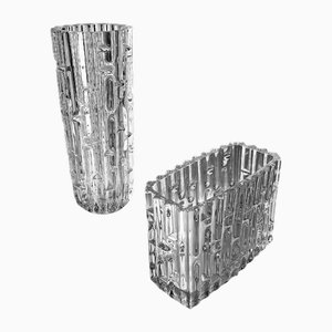 Czech Glass Vases by Frantisek Vizner for Sklo, 1960s, Set of 2