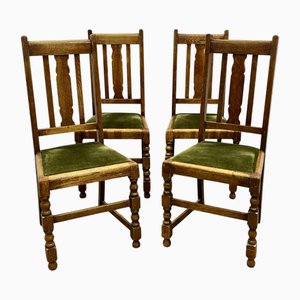 Sedie vintage in quercia, Regno Unito, anni '30, set di 4