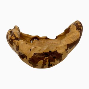 Swedish Handmade Burl Wood Bowl, 1980s