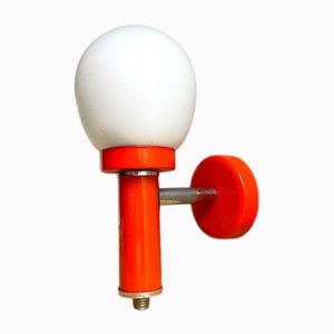 Orangefarbene Mid-Century Wandleuchte, 1970er