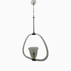 Lampada a sospensione Barovier in vetro di Murano di Ercole Barovier, anni '40