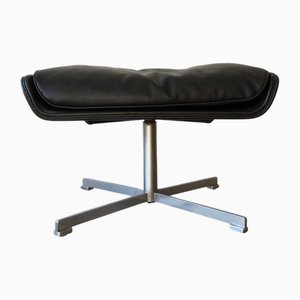Danish Black Ottoman, 1960s