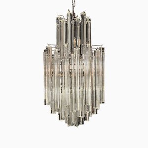 Vintage Chandelier with Murano Trihedral Prism Glass, 2007