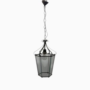 Bronze Glass Light Pendant, 1950s