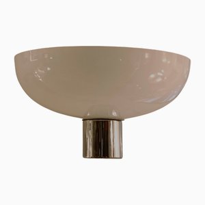 Wandlampe aus verchromtem Messing & Muranoglas von Venini, 1950er