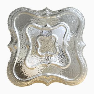 Cuadrado portugués de vidrio transparente de montaje