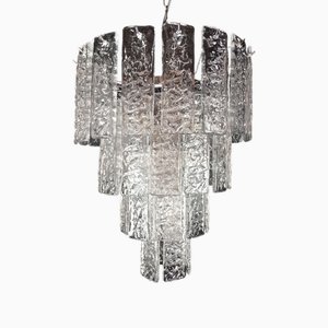 Vintage Chandelier in Murano Glass and Crystal Strips, 2005