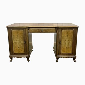 Vintage English Desk in Walnut and Oak, 1950s