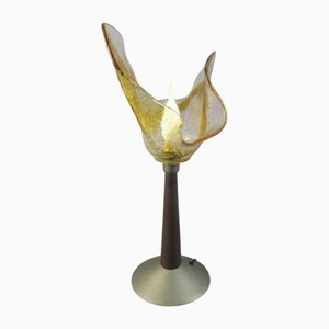 Murano Glass Flower Table Lamp from Mazzega, 1970s
