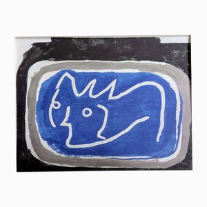 Georges Braque, Rostro en azul, Fototipo de edición limitada, 1962