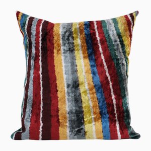 Fodera per cuscino in velluto Ikat di seta, inizio XXI secolo