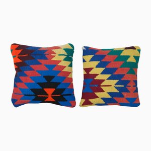 Geometric Kilim Cushion Covers, 2010s, Set of 2