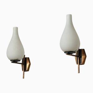 Appliques Murales Mid-Century Moderne, Italie, 1950s, Set de 2