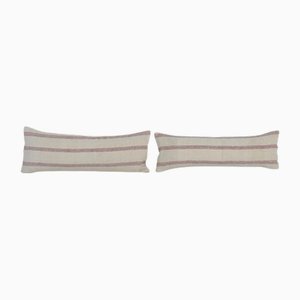 Housses de Coussin en Lin Tissés à la Main, 2010s, Set de 2