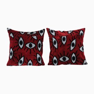 Federe Ikat Eye rosse, inizio XXI secolo, set di 2