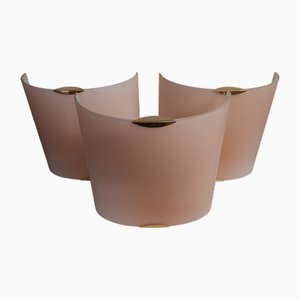 Wall Lamps Selis PP35 Model by Toso and Massari for Leucos, 1990s, Set of 3