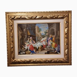 Le Christ dans la maison de Marthe avec Marie et Lazare, 1860, huile sur cuivre, encadrée