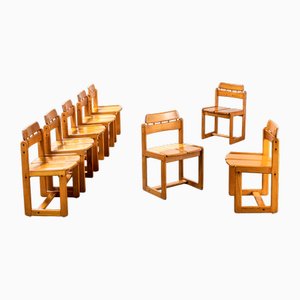 Tapiolina Chairs in Ash by Ilmari Tapiovara for Montina Fratelli, 1970s, Set of 8