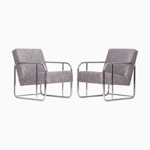 Functionalist Tubular Steel Armchairs, 1925, Set of 2