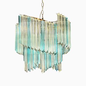 Vintage Chandelier with Quadrihedral Prism Glass, 2000