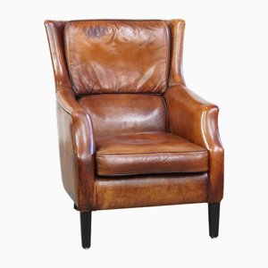 Fauteuil Club Vintage en Cuir de Mouton