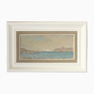 Einar Palme, Vista mare, anni '40, Olio su tela