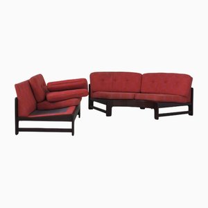 Fuchsia Niedriges Modulares Mid-Century Sofa Set, 1960er