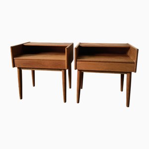 Dänische Mid-Century Nachttische, 2er Set