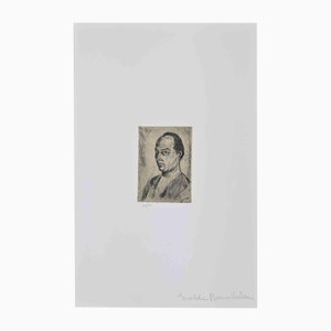 After Giuseppe Viviani, Self Portrait, Woodcut, 1960s