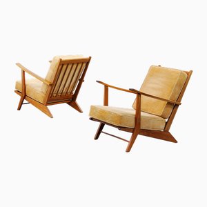 Fauteuils Modernistes Constructivistes, France, 1950s, Set de 2