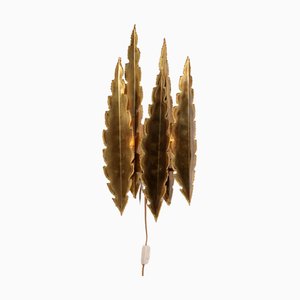 Large Brutalist Copper Wall Lamp by Svend Aage Holm Sørensen for Holm Sørensen & Co., Denmark, 1960s