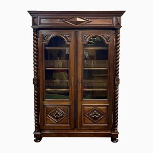 Late 19th Century Louis XIII Library in Walnut