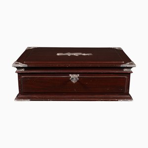 Caja de recuerdo inglesa victoriana, década de 1900