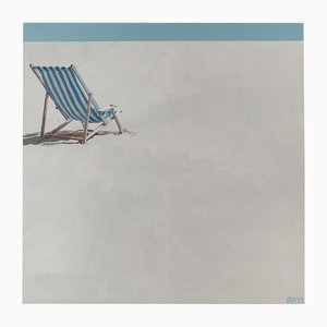 Joanna Woyda, The Beach: A Sunbed, 2025, Acrylic on Canvas