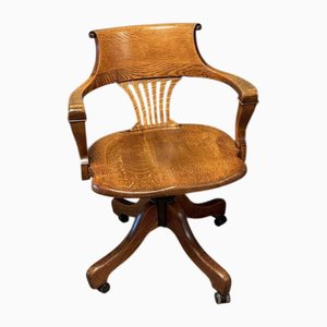 Sedia da scrivania antica girevole